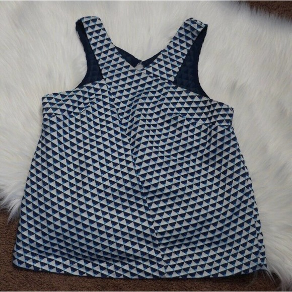 Anthropologie Tops - HD In Paris Anthropologie Top White Geometric Sleeveless V Neck Cut Out Back